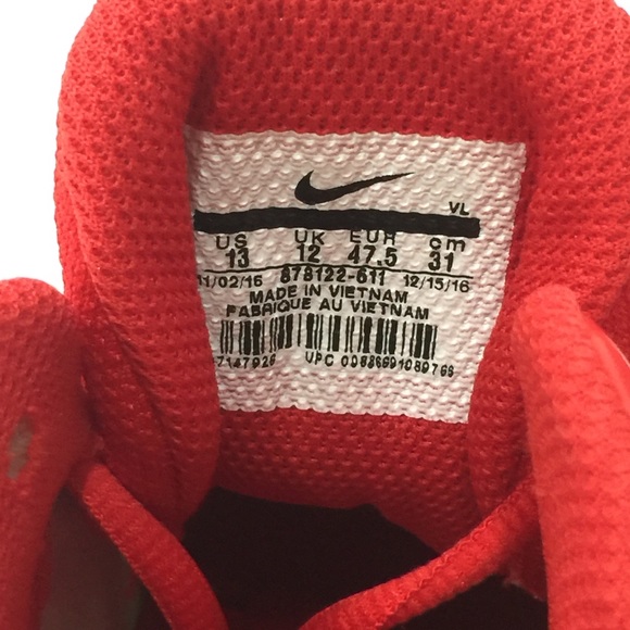 Nike Men Alpha Menace Shark FOOTBALL cleats 13 RED - Picture 8 of 8